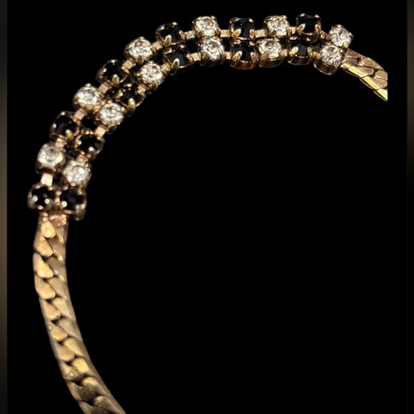 Very Rare 1940’s/50’s Gold-tone Gemstone Bracelet - Picture 5 of 12